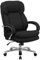 Flash Furniture Hercules Serie Drehstuhl Bürostuhl mit Schlaufenarmen, Ergonomischer Hochlehner Chefsessel mit gepolsterter Sitzfläche und Armlehnen, Schwarz