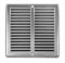 Edelstahl Lüftungsgitter - 200 x 200 mm - Abluftgitter mit Insektenschutz u. Einbaurahmen, quadratisch