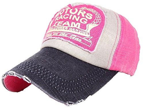 Morefaz Unisex Baumwolle Baseball Cap Mütze Motors Racing Motorcycle Baseballkappe Snap back MFAZ Ltd (L/XL, Pink Nave)