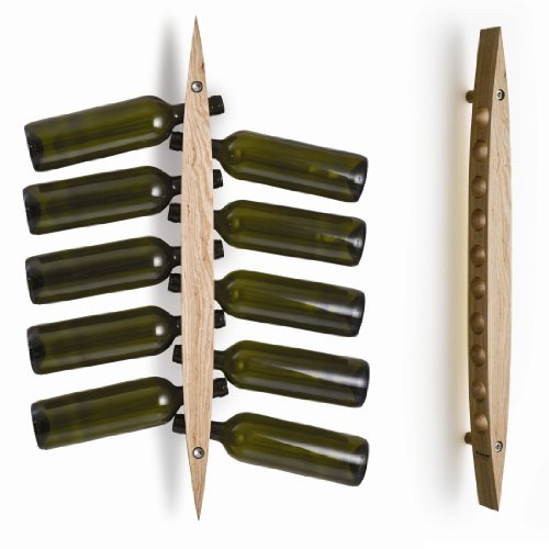 Legnoart Enoteca Wandregal aus Eschenholz, 10 Flaschen, natur