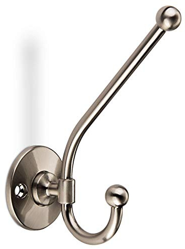 SOTECH Garderobenhaken MARIELLA 117 x 45 x 90 mm Edelstahloptik | (BA 31 mm) Metall massiv Kleiderhaken Haken