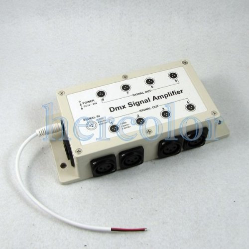 1 Way in 8 Kanälen gab DMX DMX512 LED Signal-Verstärker-Teiler Händler