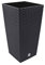 Carre Rato Square pot de fleur 11.5 L en plastique, rotin osier style, en anthracite