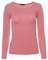 EYF - Damen Basic Rundhals Langarmshirt - langarm Unterziehshirt Skinny Fit 1093 - Pfirsichrosa M