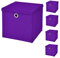5 Stück Faltbox Lila 28 x 28 x 28 cm Aufbewahrungsbox faltbar mit Deckel