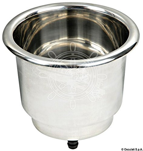 OSCULATI Portabicchieri con drenaggio Delux Inox LED