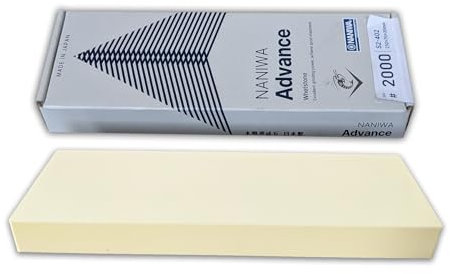 Sanelli Ambrogio, Naniwa Super Stone, Pietra Affilacoltelli Professionale, Grana #2000, Ideale per la Finitura di Coltelli per Pesce Crudo, Frutti di Mare, Verdura, Splash&Go, Made in Japan