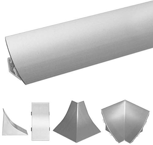 HOLZBRINK Jonction d’angle rentrant, connecteur pour profil d’étanchéité pour plan de travail, coin intérieur, Aluminium 100% PVC 23x23 mm, 1 pc