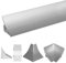 HOLZBRINK Jonction d’angle rentrant, connecteur pour profil d’étanchéité pour plan de travail, coin intérieur, Aluminium 100% PVC 23x23 mm, 1 pc
