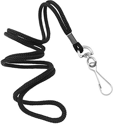 COTODO ID Black Lanyards Safety Badge Lanyard 36 with Swivel Hook 100 Pack