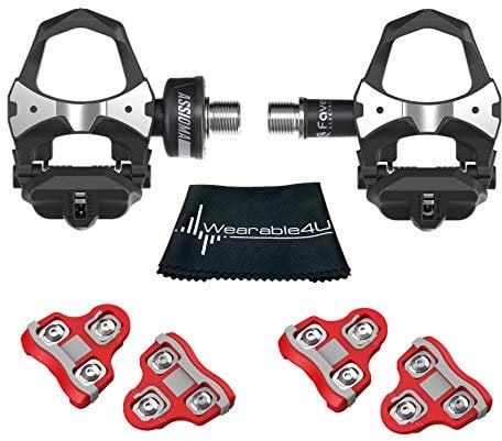 Wearable4U Favero Assioma Uno Pedal Based Cycling Power Meter with Extra Cleats Cleaning Cloth Bundle