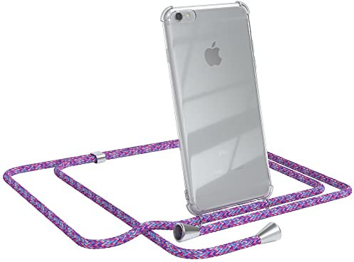 EAZY CASE Handykette kompatibel mit iPhone 6 / 6s Handyhülle mit Umhängeband, Handykordel mit Schutzhülle, Silikonhülle, Hülle mit Band, Stylische Kette für Smartphones, Unicorn