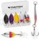 THKFISH Fishing Lures for Trout, Bass, Pike - 5Pcs Mackerel & Trout Spoons
