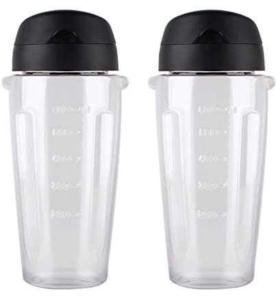 Joyparts 2 piezas de repuesto tazas con tapas de 20 oz para batidos compatibles con Oster Classic Series Blender