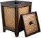 MYBA Abfalleimer Retro Massivholz Mülleimer Kreative Rattan Großer Mülleimer mit Deckel Wohnzimmer Mülleimer Küche Zuhause Abfalleimer (Größe: 8L)