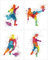 ANHUIB 4er Set Aquarell Fußball Poster,Poster Kinderzimmer Junge,Fussball Bilder Set,Fussball Wandbild für Teenager Jungen Schlafzimmer,Sport Bild für Wohnzimmer Wanddeko Geschenk,20×25CM,Ohne Rahmen