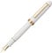 PLATINUM Japanischer Füllfederhalter #3776 Century Gold Trim Chenonceau White F/Weiß/ 0,28-0,34 mm/Handgefertigt/Feder aus 14-Karätigem Gold/mit Geschenkbox/Füllhalter