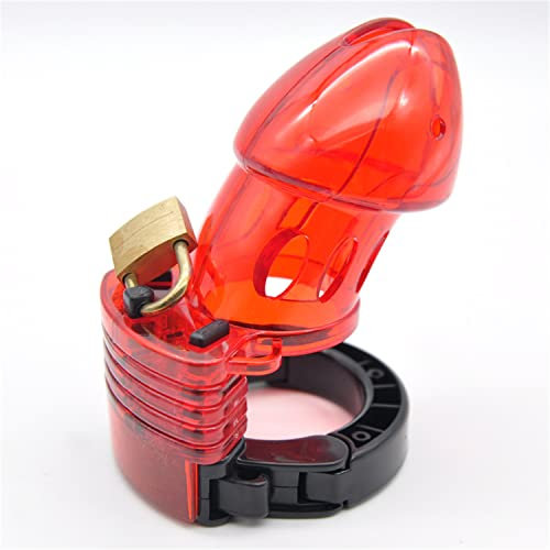 SeLgurFos Keuschheitsgürtel Kunststoff Chastity Cage Für Männer Penis Käfig Einstellbare Ringgröße und die Länge Fetisch Erotik Sex Toy