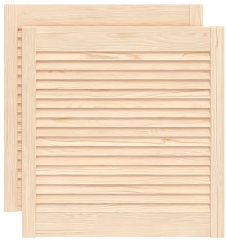 vidaXL Skåpluckor lamelldesign 2 st 61,5x59,4 cm massiv furu