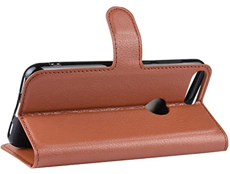 Kezaizhe Klapphülle für Alcatel 1S 2019 Hüllen PU Leder Wallet Schutzhülle Schutz Mobiltelefon Flip Back Cover für 1S 2019 Alcatel 5024D 5024Y 5024F Tasche Handy Zubehör (Brown)