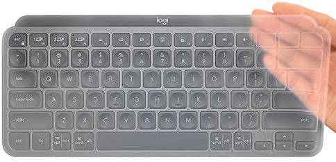 MUBUY Tastatur-Abdeckung für Logitech MX Keys Mini Minimalistische kabellose beleuchtete Tastatur, Logitech MX Keys Mini für Mac-Bluetooth-Tastatur-Zubehör – transparent