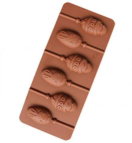 TIMIYUYU Ostern Silikonform Osterei Backform Schokoladenform Silikon Schokoladenform für Osterdeko Easter Egg Mold Ostereier Silikonform 3D Backform für Schokolade Süßigkeiten (Kaffee, Einheitsgröße)