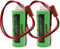 XIAOBU (2-Pack) CR17450SE-R 3V 2500mAh Battery for SANYO CR17450SE-R A98L-0031-0012 CR17450-17450 FANUC CNC Series PLC w/2P Plug