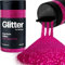 Hemway Premium Glitter Shaker - Dark Rose Pink | Microfine Metallic Flake Sequins for Resin & Epoxy Crafts | Craft Supplies for Tumblers, Festival, Hair, Face, Body, Eye & Nail Art | 125 g