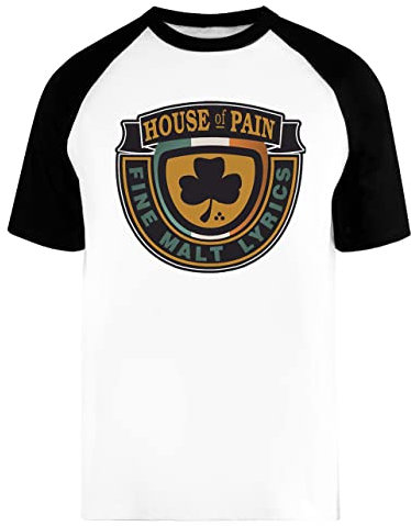 House of Pain Unisex Herren Frau Baseball T-Shirt Weiß Unisex Baseball T-Shirt