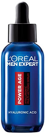 L'Oréal Sérum de Ácido hialurónico para hombre, Para pieles envejecidas, secas y apagadas, Men Expert Power Age, 30ml