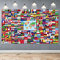 Weltflaggen-Banner, 1,5 x 0,9 m Stoff, Länderflaggen, Hintergrund, internationale Flaggen, Banner, Hintergrund mit Ösen für Geburtstagsparty, Dekorationen, Büro, Schule, Klassenzimmer, Tapete,