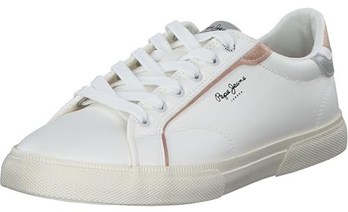 Pepe Jeans Kenton Mix W, Zapatillas para Mujer, Blanco (Factory White), 3