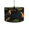FANSU Abat-Jour en Bambou Classique Moderne Tambour Abat-jour, Remplacement Abat, Jour Fait à la Main, pour Lampe de Table, Suspension, Lampe de Chevet, Lampadaire (oiseau noir,30x20cm)