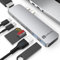 USB C Hub for Macbook Pro/Air, LasAnclas Macbook USB Adapter 7-in-2 Multiport 4K HDMI Docking Station, Dongle for Macbook Pro/Air Mac Dock TF/SD Card Readers, Thunderbolt 3, PD 100W, USB 3.0