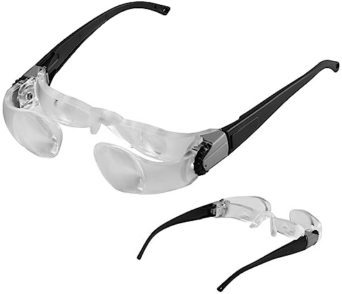 Loupes pour la lecture réglable 4x - Lunettes anti-reflet - Pour personnes âgées presbytes, regarder la télévision - Pour lecture basse vision, pêche