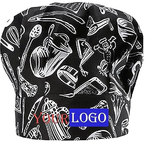 haoduanduan Gorra de cocina con texto personalizado, gorra de cocina cómoda y transpirable para hombres y mujeres, gorras de trabajo ajustables, talla única, Patrón, M-XXL
