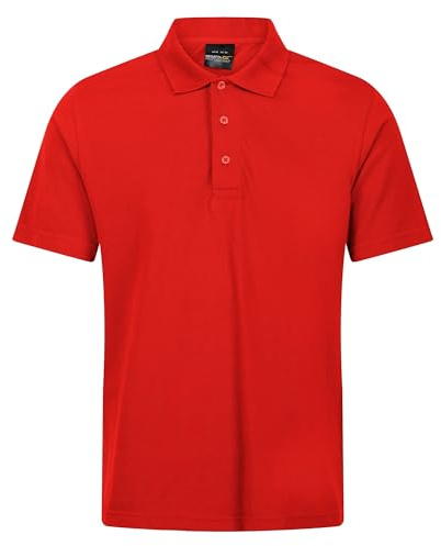 Regatta Professional Herren Mens Pro 65/35 Short Sleeve Polo T Shirt Polohemd, Klassisches Rot, 3XL