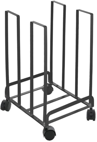 PFCDZDU Carton Stockage Chariot, Acier Carbone Carton Organisateur Étagère avec roulettes, Magasin De Détail Maison Commercial Au Sol Portable Support pour Cartons (Couleur : Zwart, Taille : 12.2x10