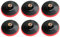 Tradineur - Pack de 6 discos de lijado, plato compatible con lijadoras, pulidoras, amoladoras angulares, incluye enganche de rosca, 8500 RPM, pulir, lijar, Ø 150 mm