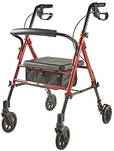 Rollator mit Rädern und zusammenklappbarem Transportstuhl für erwachsene ältere Menschen