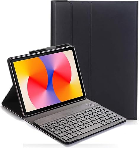 YHFZR Clavier étui pour Huawei MatePad SE 11'' 2024, AZERTY Slim PU Housse Détachable Wireless Clavier Keyboard sans Fil Coque pour Huawei MatePad SE 11 Pouce Tablet 2024, Noir