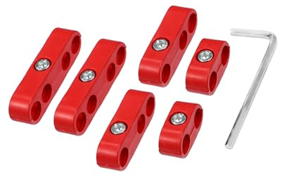 A ABSOPRO 1 Set 7mm-8mm Car Spark Plug Wire Separator Looms Divider Clamp Red Item Replacement