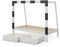 VitaliSpa Kinderbett Fußballtor, Kinderzimmerbett, Weiß, 80x160 cm mit Schublade