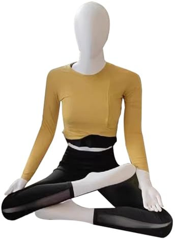 Mannequin Yoga-Schaufensterpuppe Aus Fiberglas, Weiblich, Kompletter Sportpuppenkörper für Schaufensterbummel/Schuhe/Sammlung/Verkauf, Weiße, Realistische, Robuste Schneiderpuppe