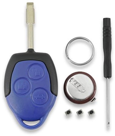 For Ford Transit Key Fob Battery Connect VANS MK7 Key Fob 2006-2014 3 Buttons Car Key Fob Case with Rechargeable Battery VL2330