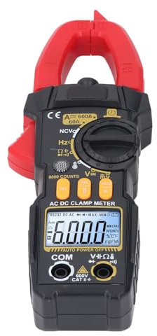 Pinza Amperometrica Digitale Display LCD 6000 Conteggi Multimetro AC DC Tensione Corrente Diodo Temperatura Capacità Strumento di Misurazione per Elettricisti
