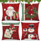 HIQE-FL Weihnachten Kissenbezüg,4 Stück Kissenbezug Weihnachten 40cmx40 cm,Weihnachtsdeko Kissenbezug,Kissenbezug Frohe Weihnachten,Zierkissenbezug Couch Wohnzimmer Deko,Weihnachtsdeko Rot