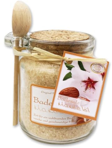 Florex Badesalz Mandelöl Glas mit Holzlöffel 300 g