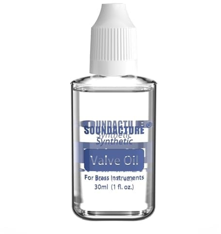 SOUNDACTURE 1 oz Brass Valve Oil for Trumpet, Trombone, Tuba, Baritone & Other Brass Instruments – Premium Piston Oil for Smooth Action, Long-Lasting Lubrication