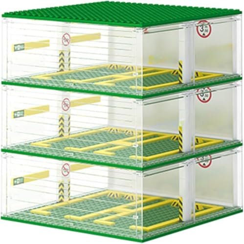 CIJINAY Garage pour Voitures Speed Champions, Super Course Vitrine à 3 Couches, Jeu de Construction Garage Modulable avec Voitures de Sport - Ensemble Créatif pour Enfants Dès 8 Ans (1)